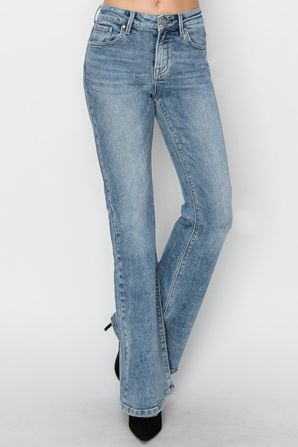 Inseam 33" FULL size Mid Rise Bootcut Jeans RISEN