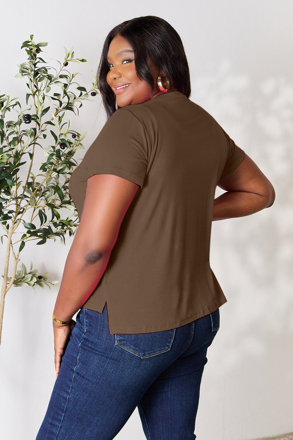 BASIC BAE Full Size Round Neck Short Sleeve T-Shirt - 6 COLORS