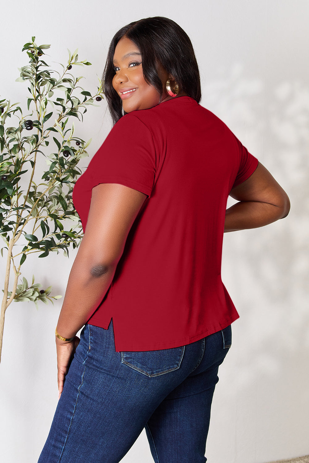 BASIC BAE Full Size Round Neck Short Sleeve T-Shirt - 7 COLORS