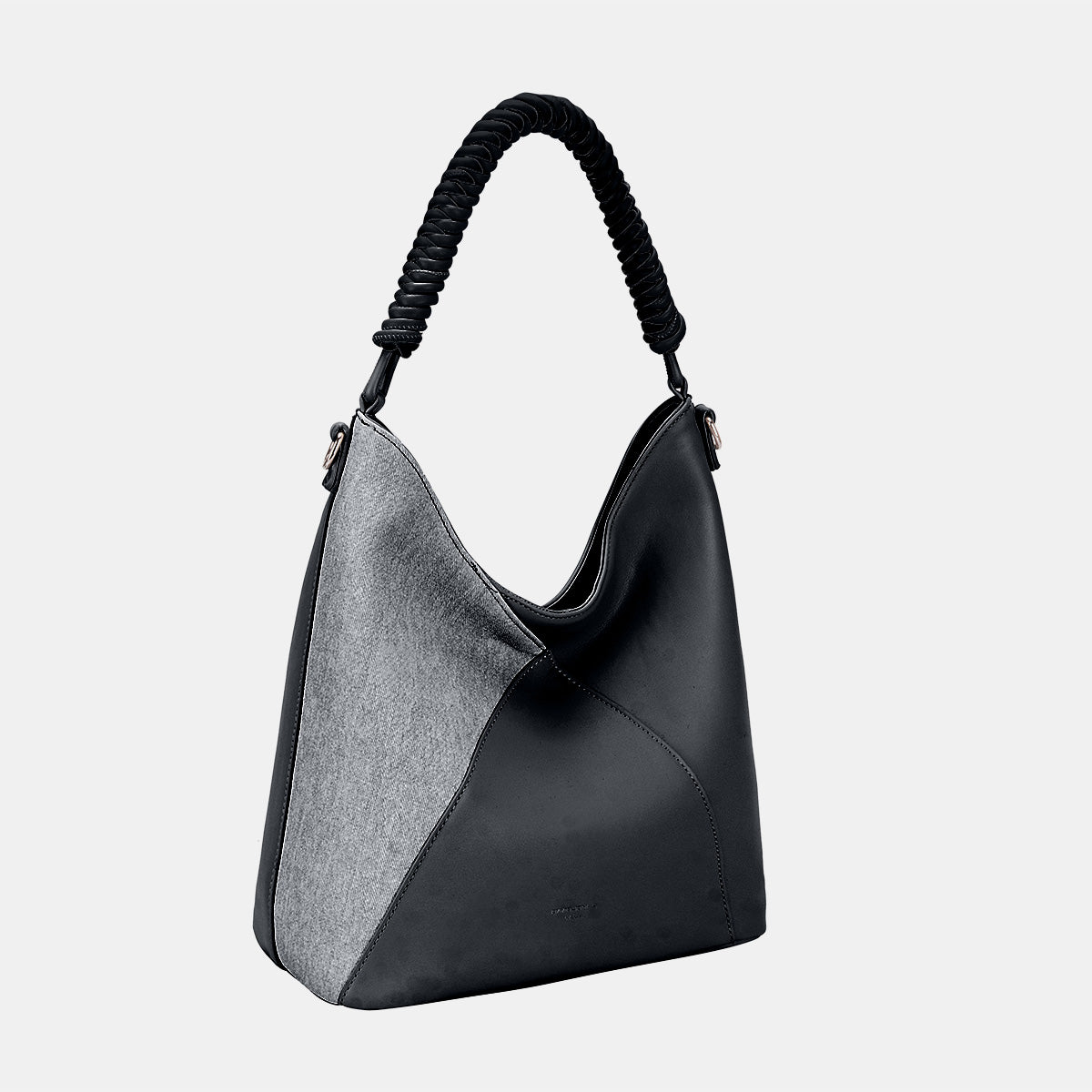 Woven Handle PU Leather Handbag - 4 COLORS DAVID JONES