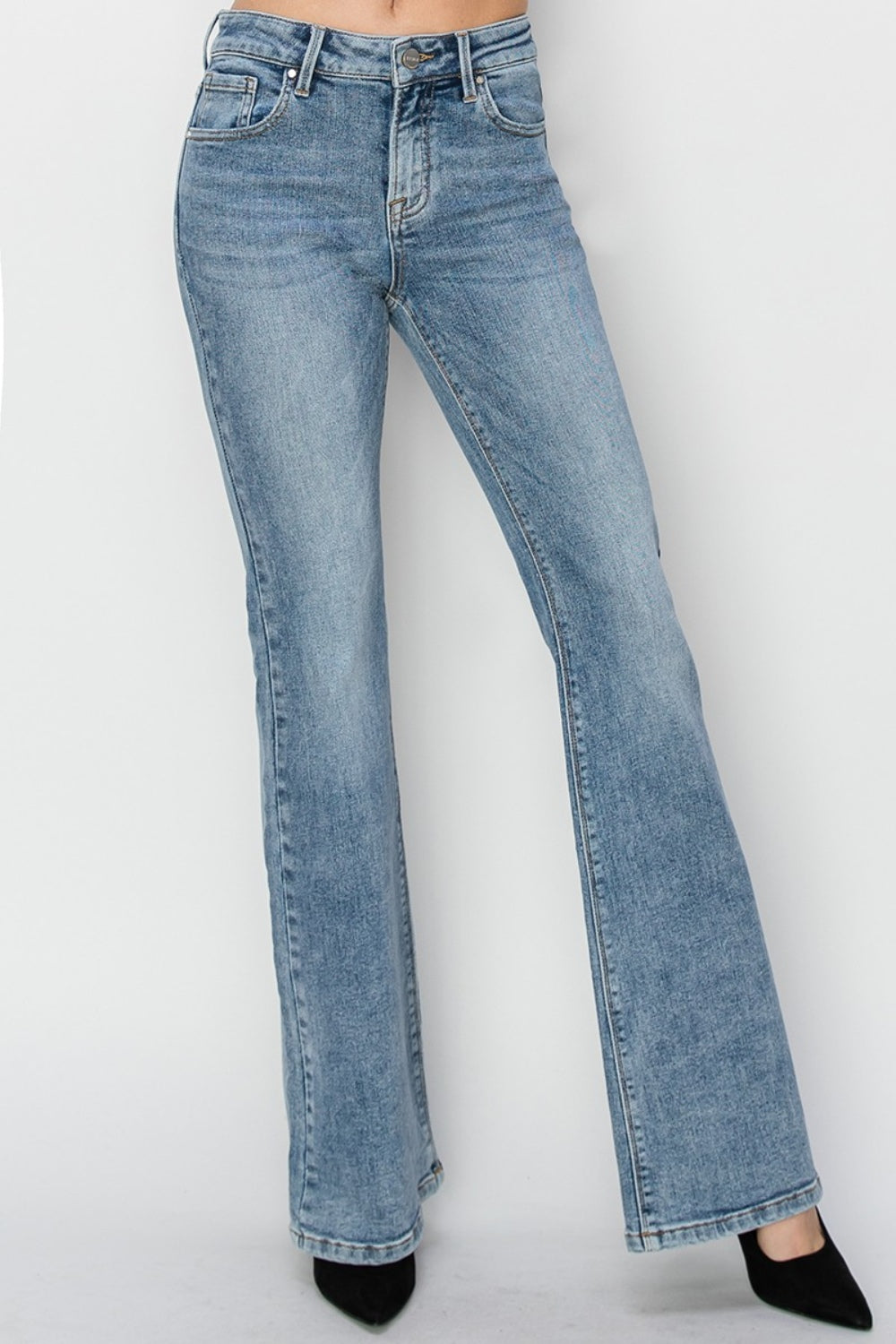 Inseam 33" FULL size Mid Rise Bootcut Jeans RISEN