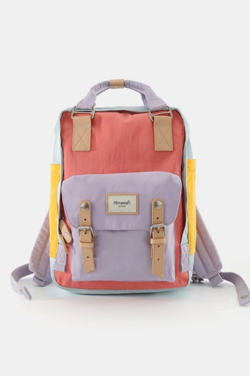 Contrast Waterproof Nylon Backpack Bag - 21 COLORS HIMAWARI