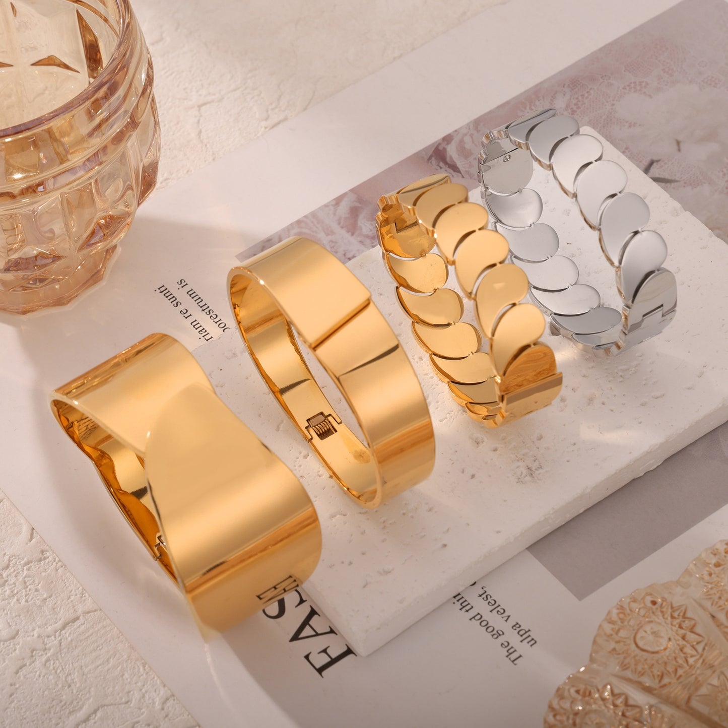 Titanium Steel Bracelet - 4 STYLES M^L