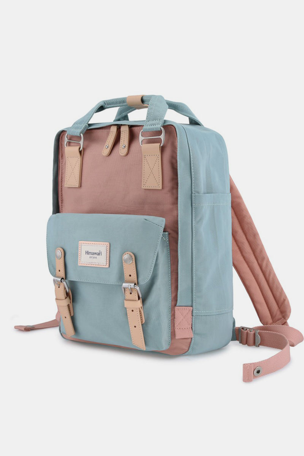 Contrast Waterproof Nylon Backpack Bag - 21 COLORS HIMAWARI