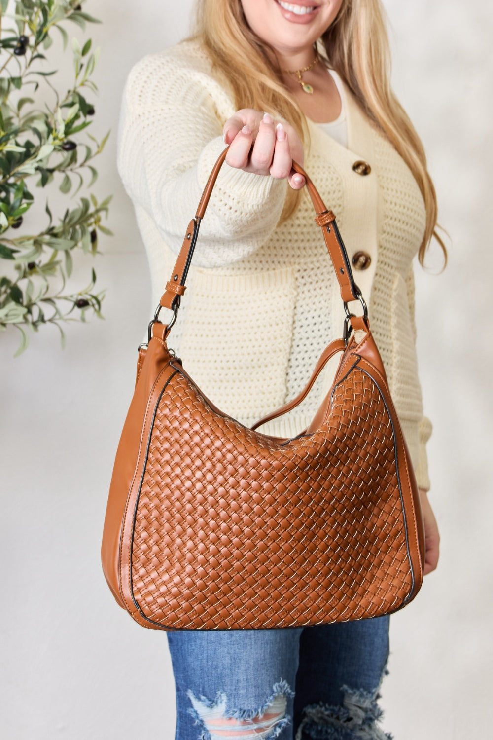SHOMICO Weaved Vegan Leather Handbag - 2 COLORS SHOMICO