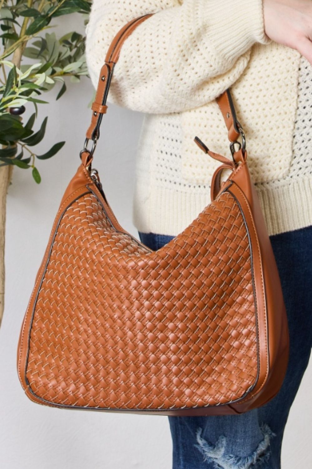SHOMICO Weaved Vegan Leather Handbag - 2 COLORS SHOMICO