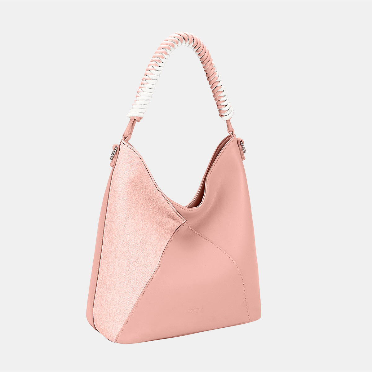 Woven Handle PU Leather Handbag - 4 COLORS DAVID JONES