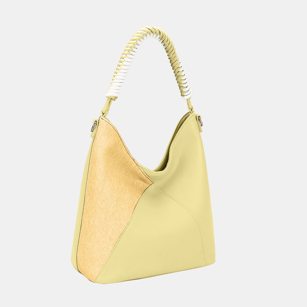 Woven Handle PU Leather Handbag - 4 COLORS DAVID JONES
