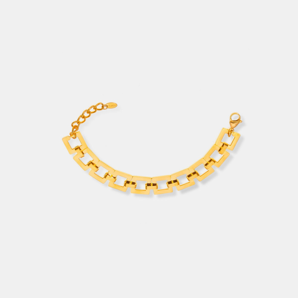 Titanium Steel Hollow Square Chain Bracelet M^L