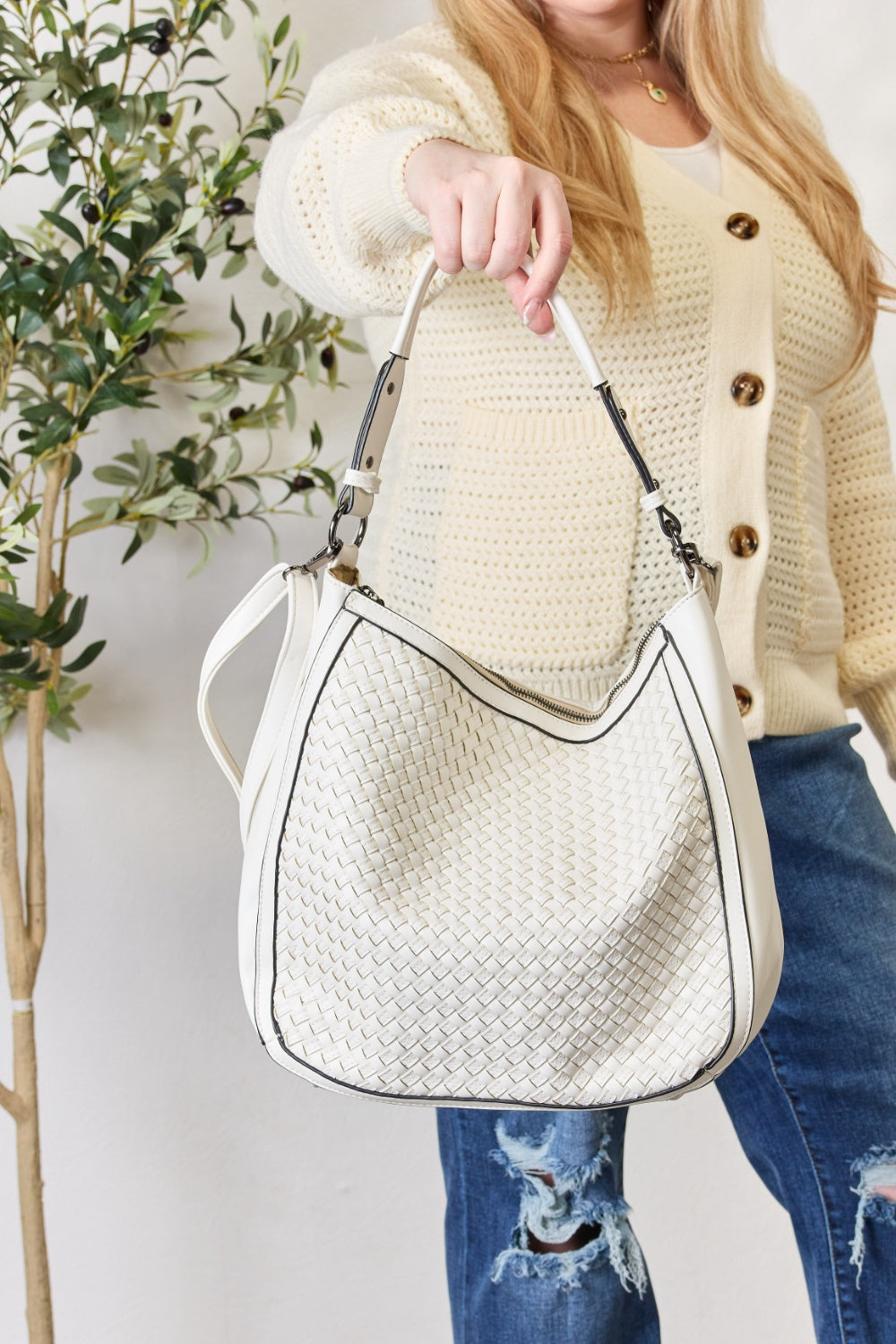 SHOMICO Weaved Vegan Leather Handbag - 2 COLORS SHOMICO