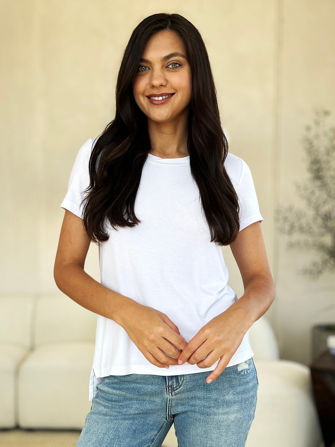 BASIC BAE Full size Round Neck Short Sleeve T-Shirt - 7 COLORS