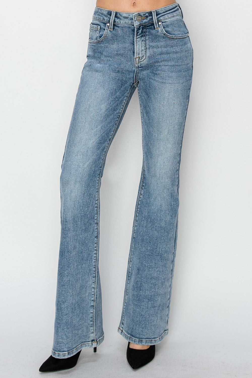 Inseam 33" FULL size Mid Rise Bootcut Jeans RISEN