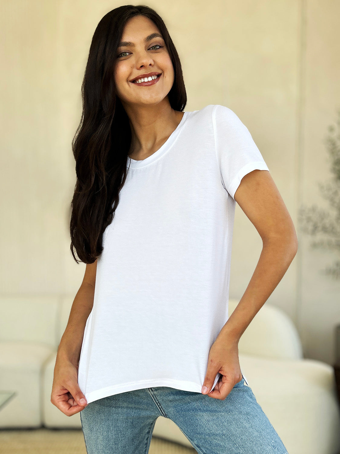 BASIC BAE Full size Round Neck Short Sleeve T-Shirt - 7 COLORS