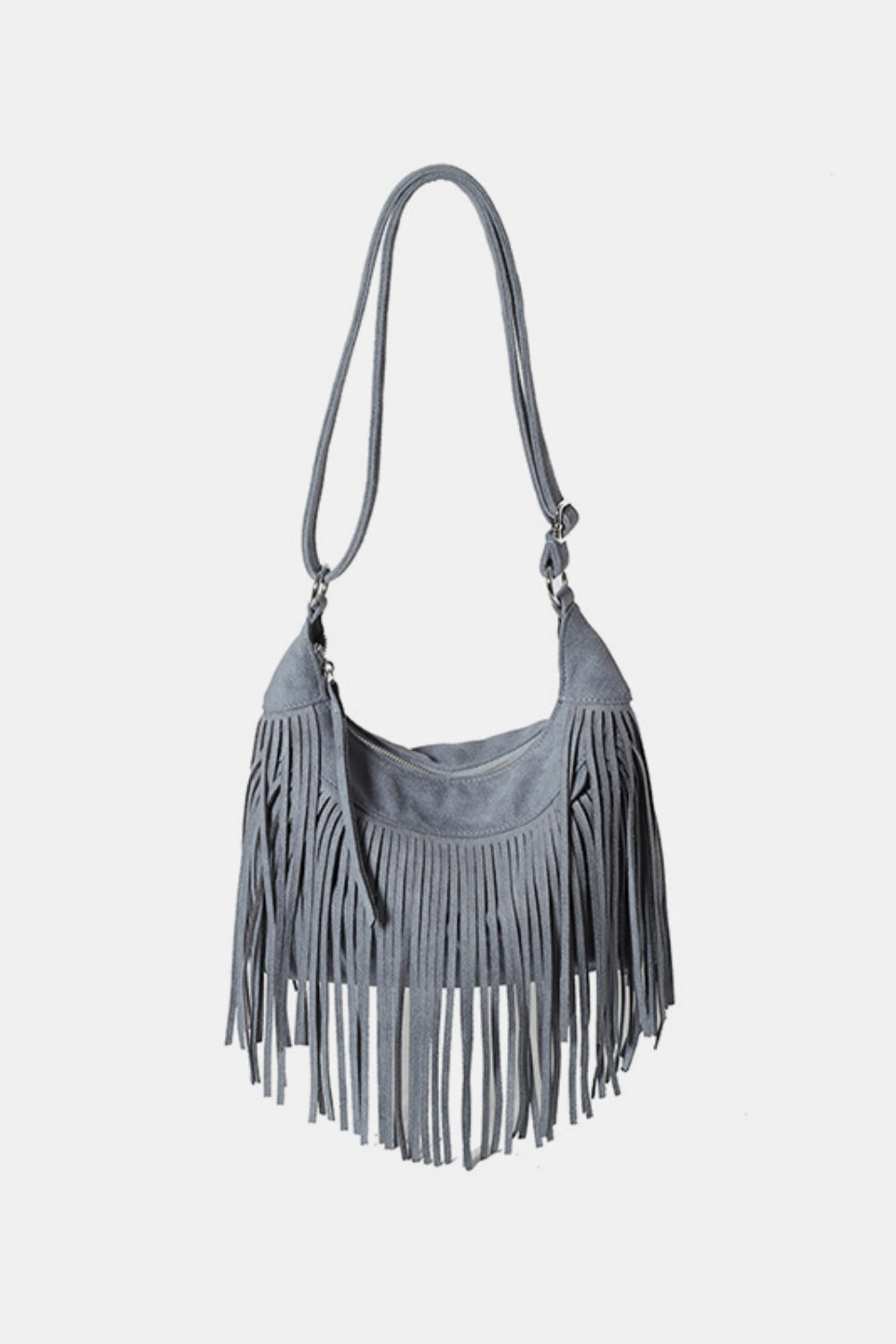 Suede Fringe Adjustable Strap Shoulder Bag - 7 COLORS H@W@X@B