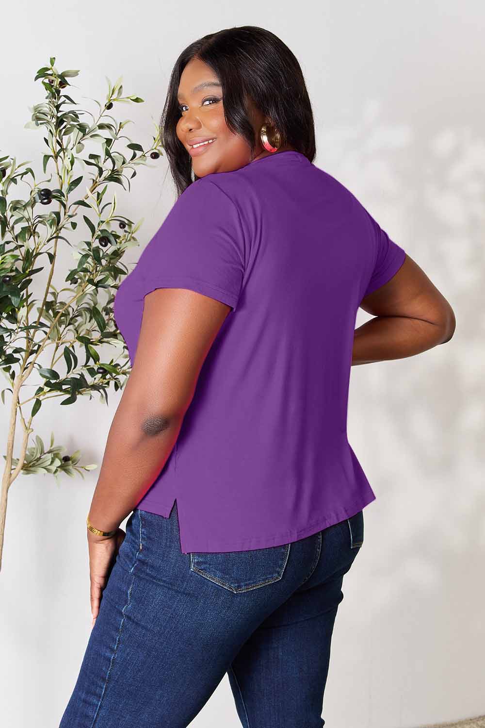 BASIC BAE Full size Round Neck Short Sleeve T-Shirt - 7 COLORS