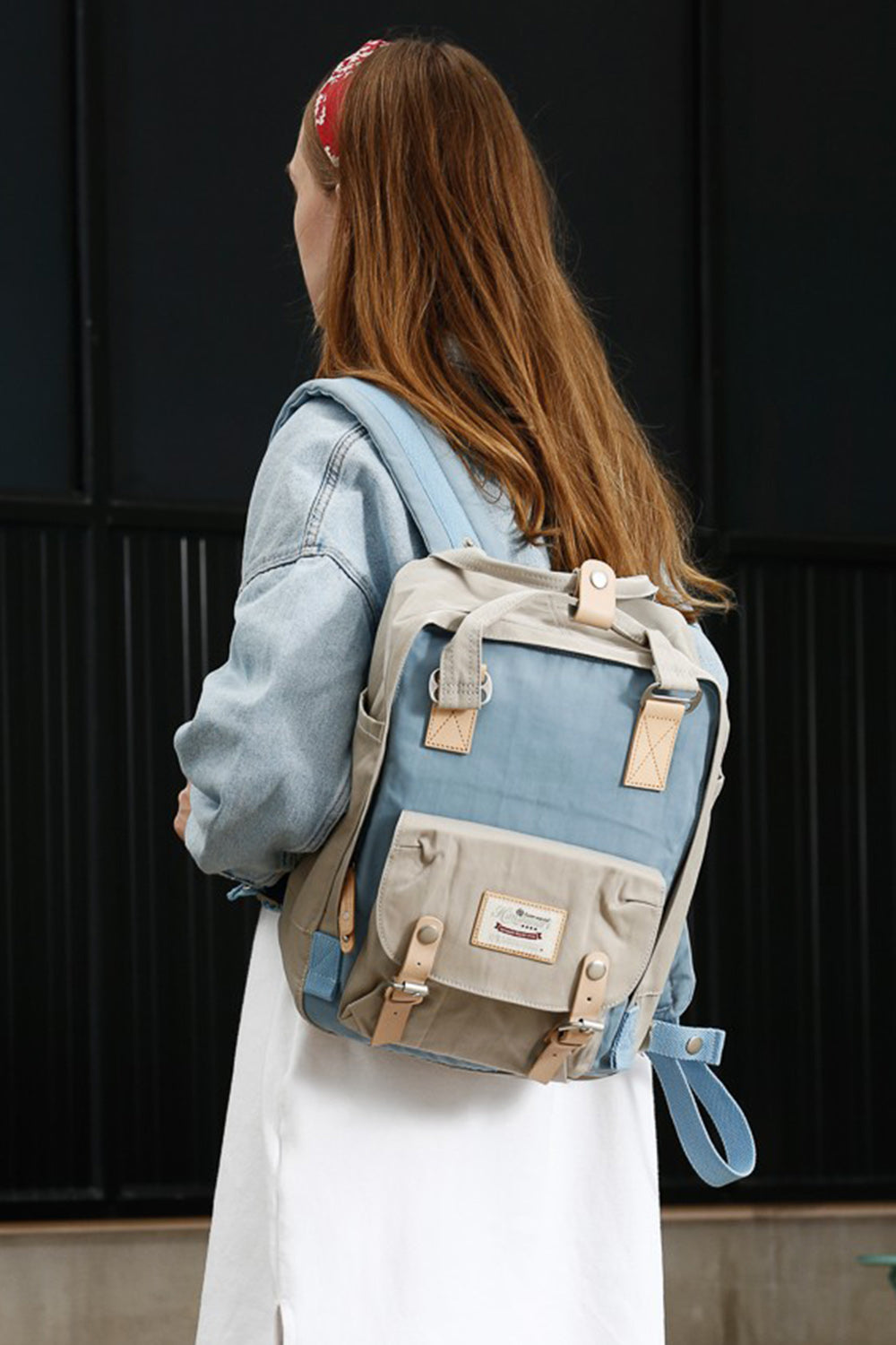 Contrast Waterproof Nylon Backpack Bag - 21 COLORS HIMAWARI