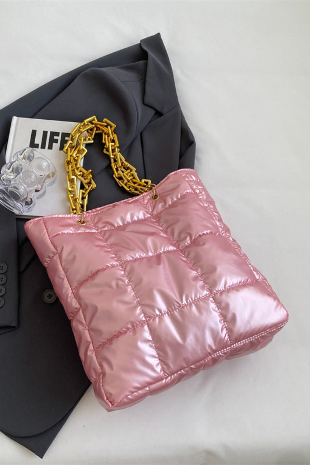 Bubble Texture Chain Handbag - 4 COLORS M@S@X@B