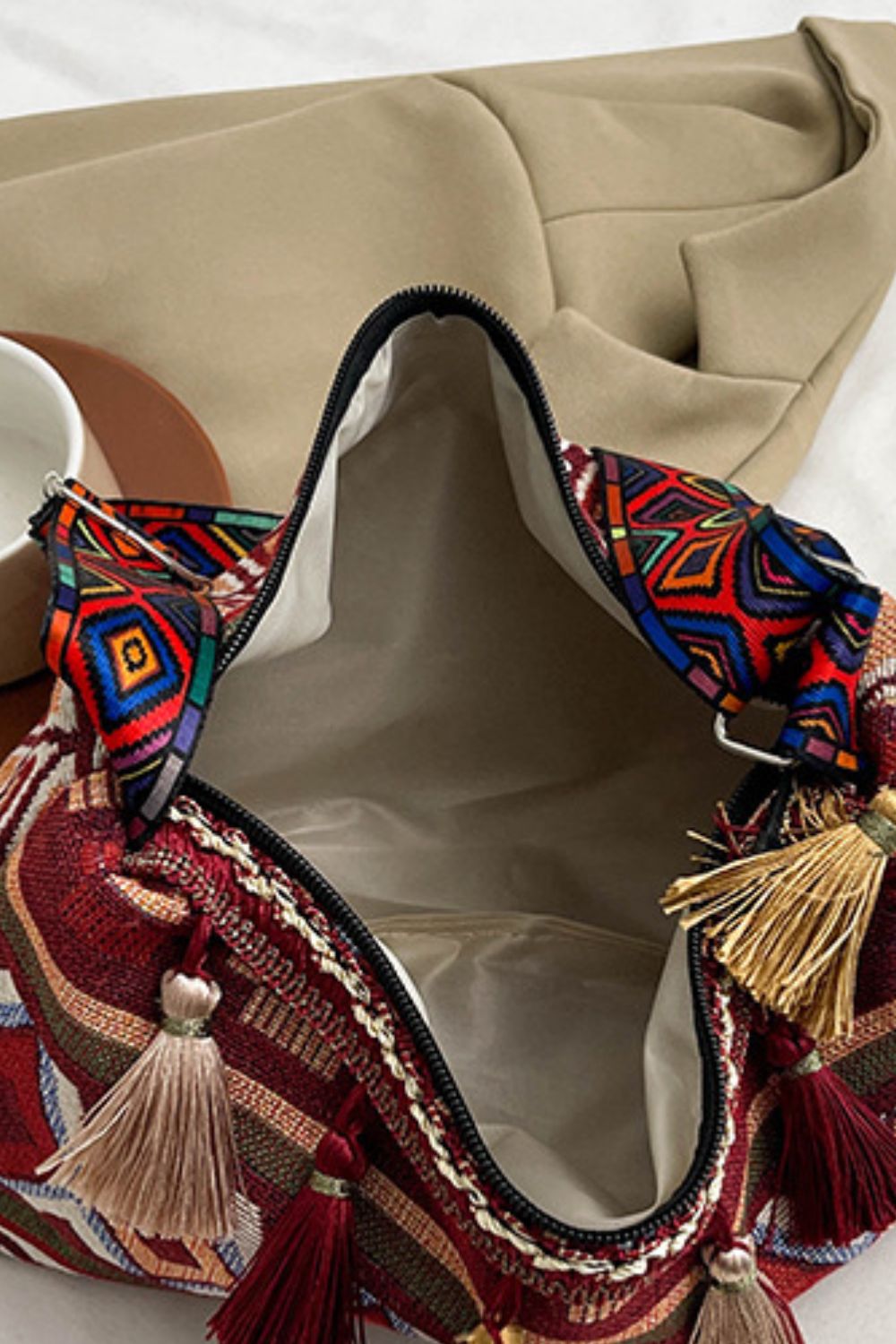 Tassel Adjustable Strap Shoulder Bag - 6 COLORS L@K@Q