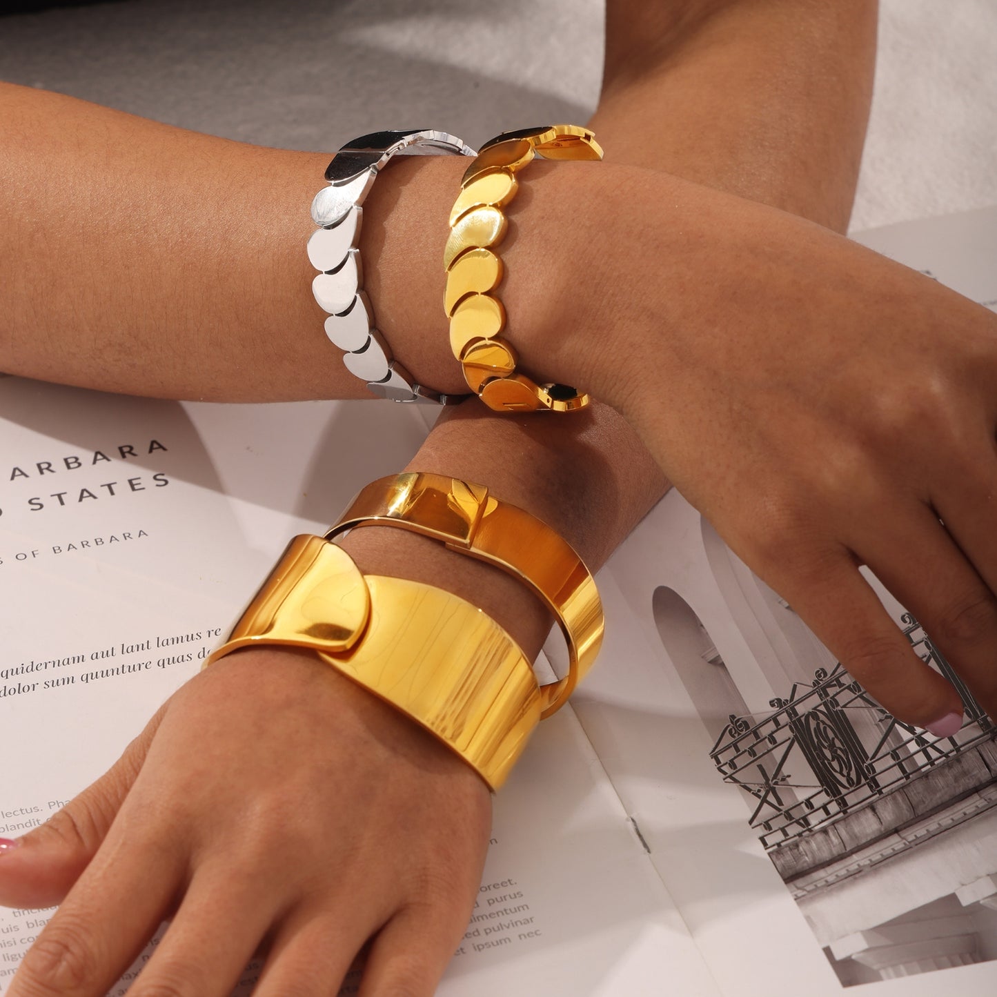 Titanium Steel Bracelet - 4 STYLES M^L