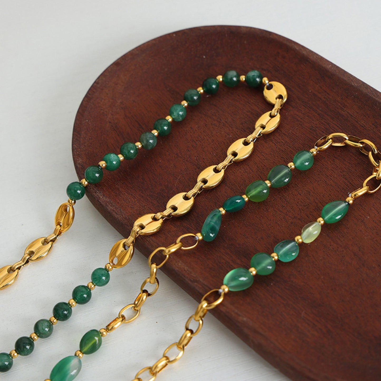 Beaded Titanium Steel Necklace - 3 STYLES