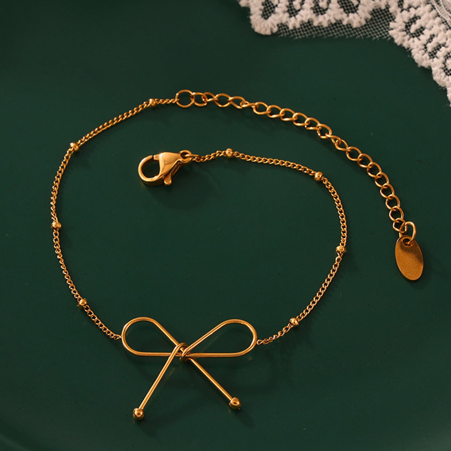 Titanium Steel Bow Bracelet - 3 COLORS  M^L