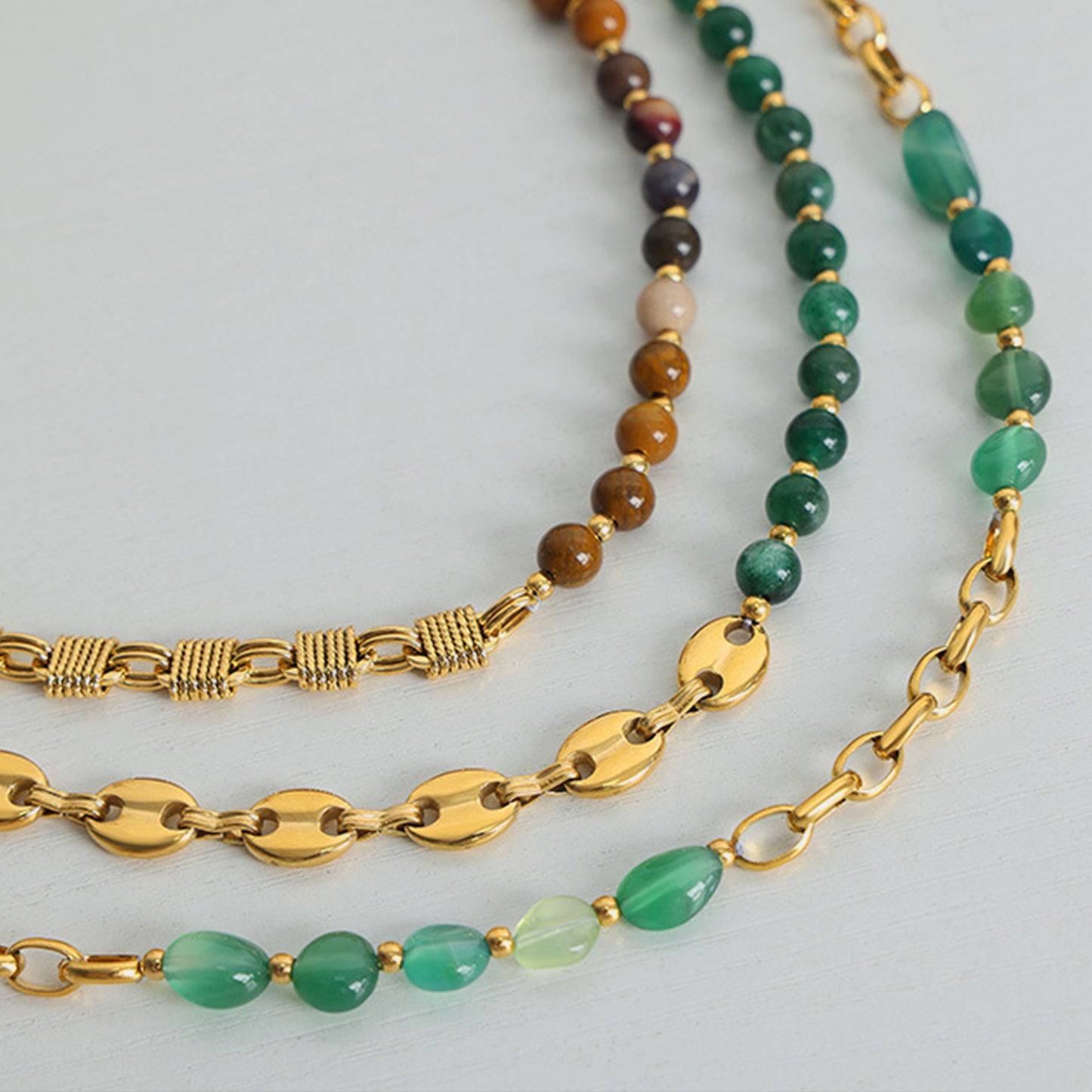 Beaded Titanium Steel Necklace - 3 STYLES