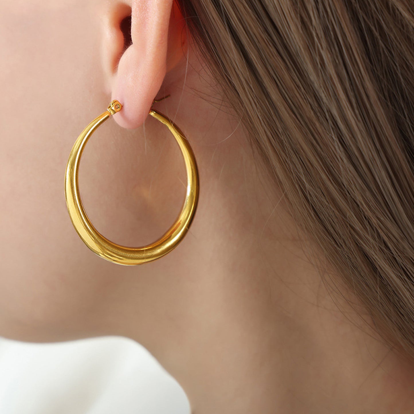 18K Gold-Plated Hoop Earrings  M^L