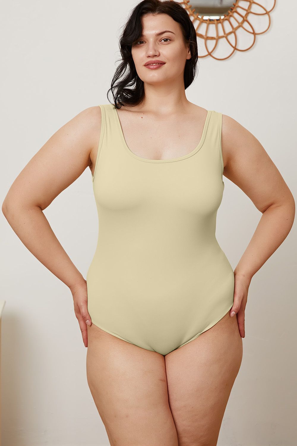 BASIC BAE Square Neck Sleeveless Bodysuit - 5 COLORS