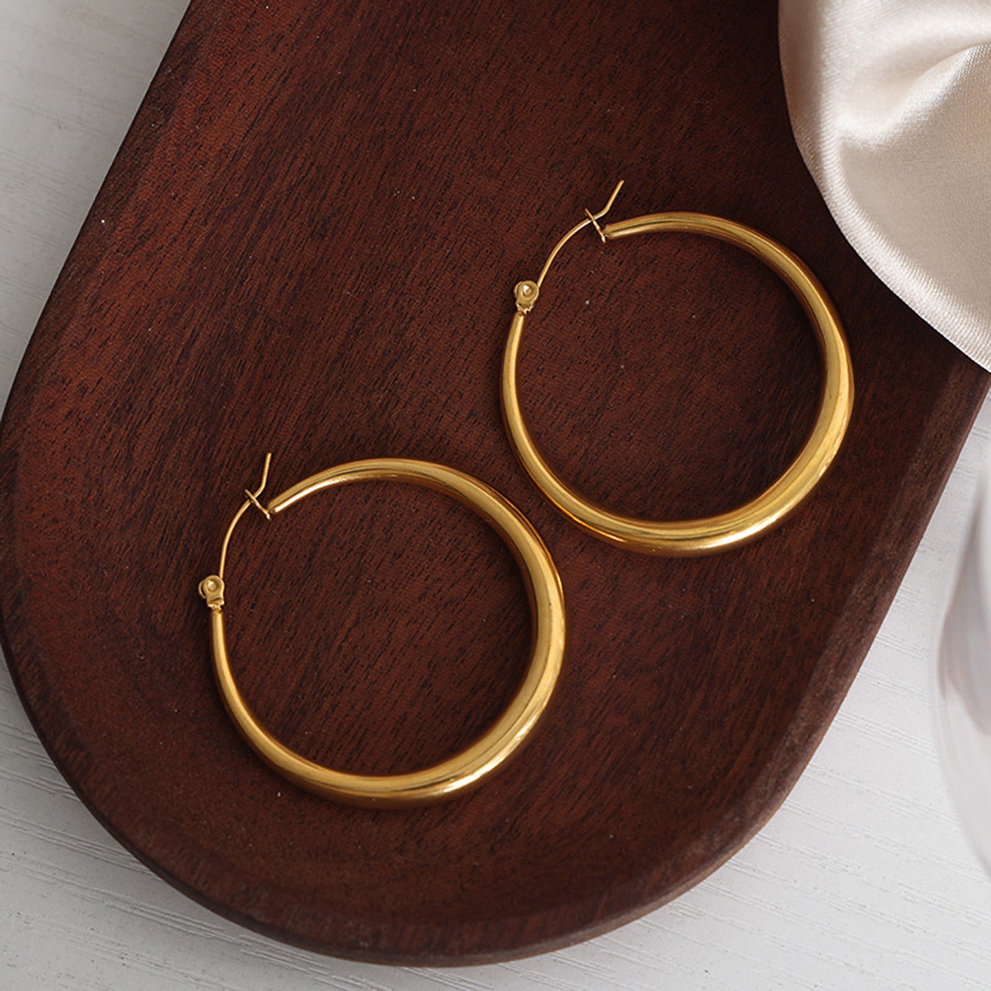 18K Gold-Plated Hoop Earrings  M^L