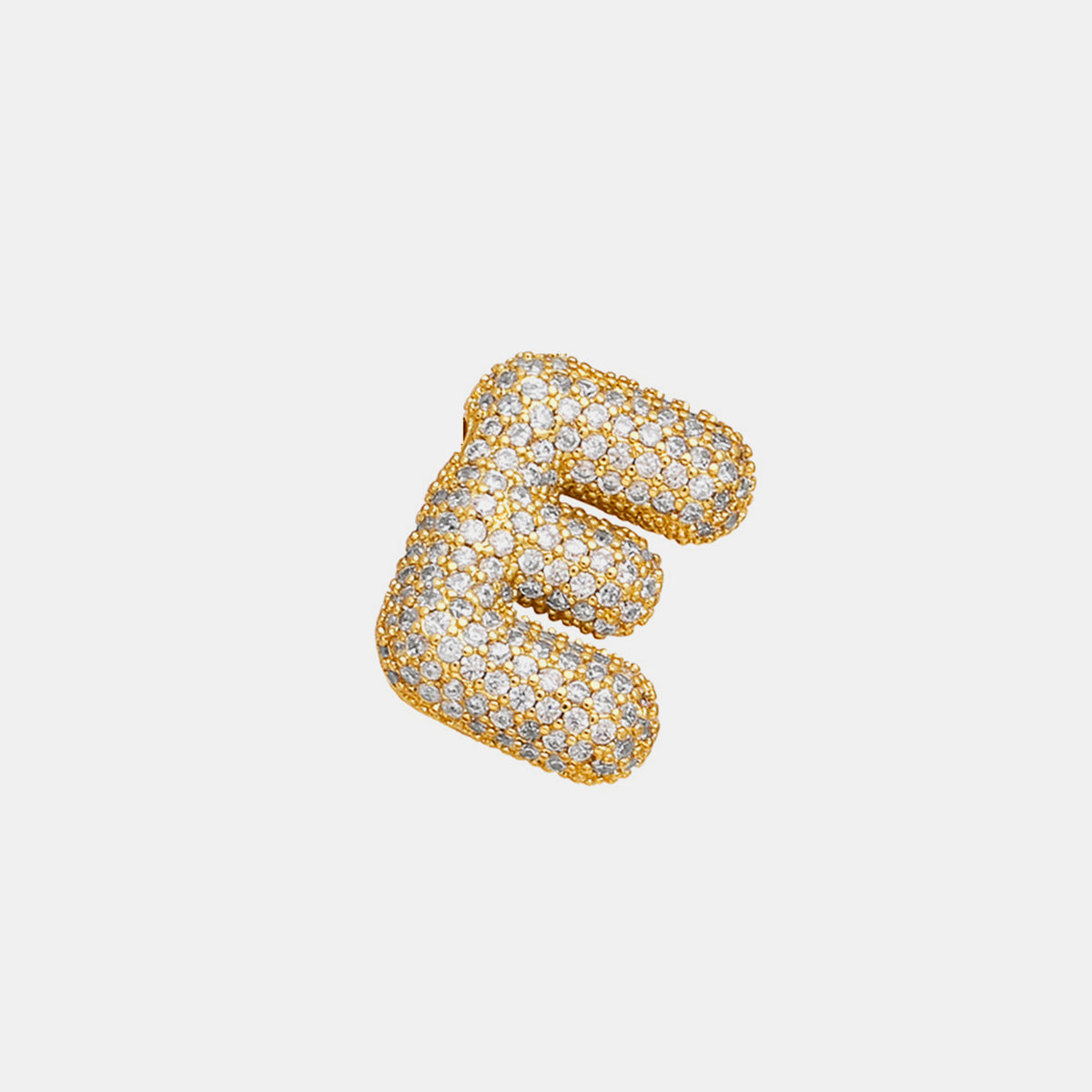 Inlaid Zircon Bubble Initial Necklace A - K Letters   S@Y