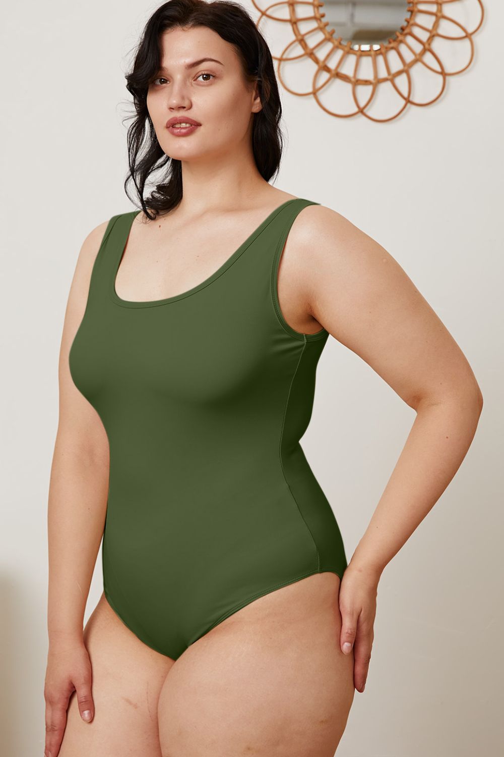 BASIC BAE Square Neck Sleeveless Bodysuit - 5 COLORS