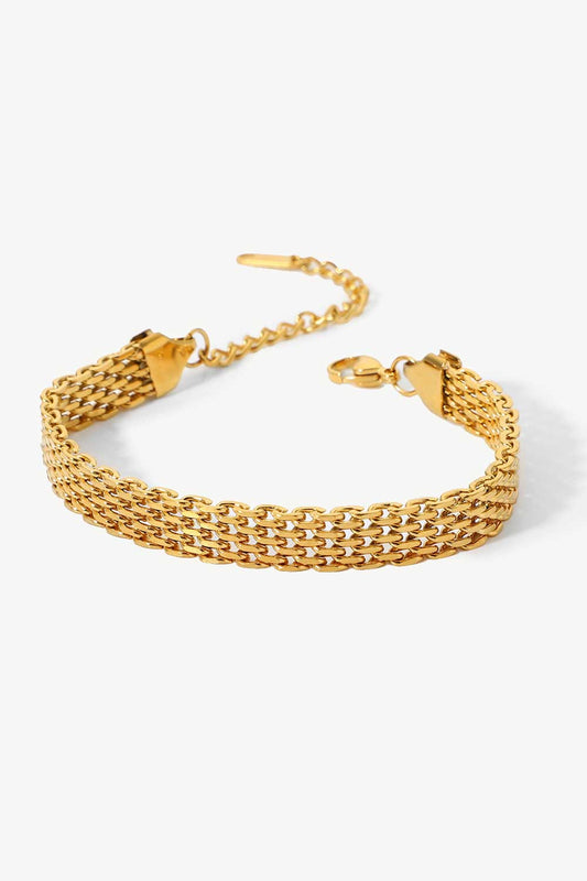 18K Gold-Plated Wide Chain Bracelet  JACK & DIN