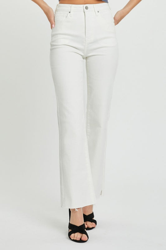 Inseam 29"  FULL size High Rise Tummy Control Straight Jeans  RISEN
