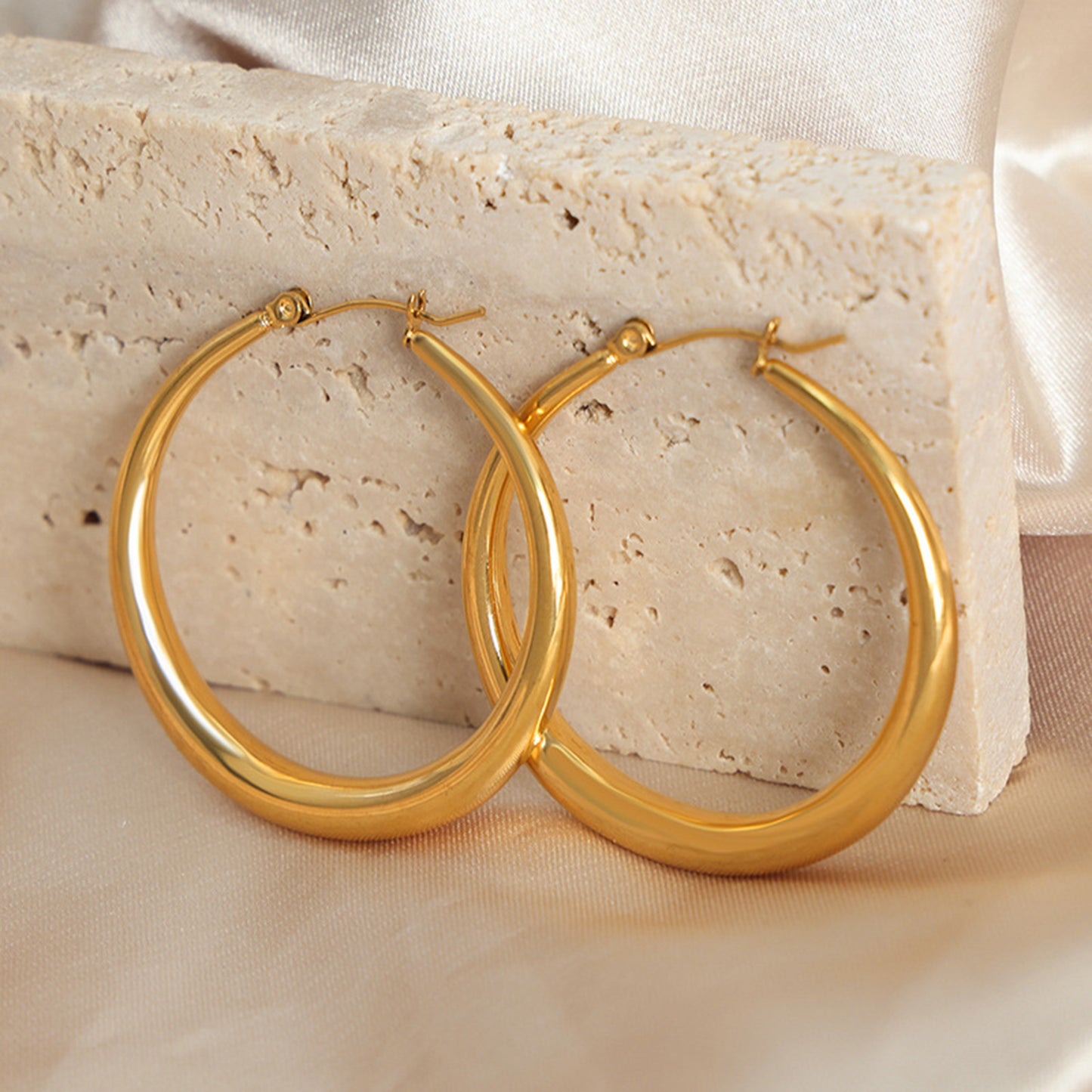 18K Gold-Plated Hoop Earrings  M^L