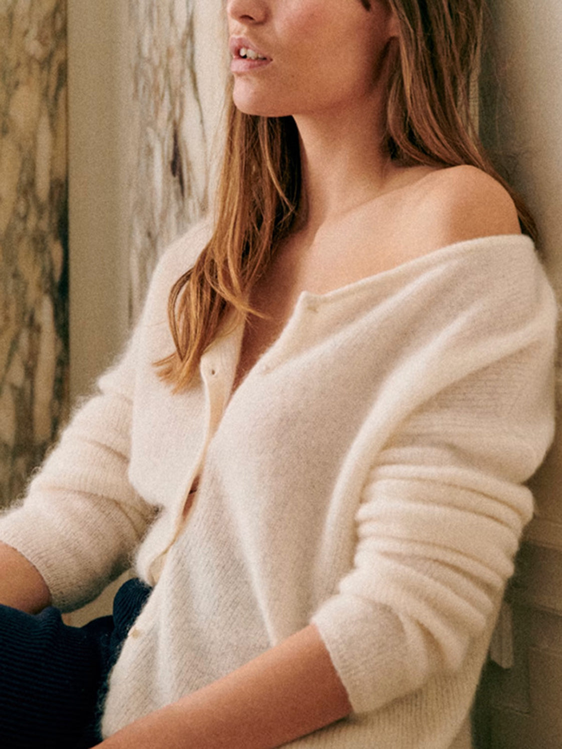 Button Down Long Sleeve Sweater - 7 COLORS  G.Z.Z.X