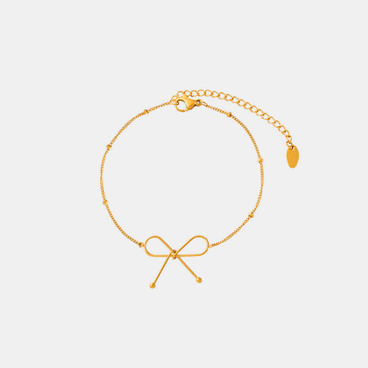 Titanium Steel Bow Bracelet - 3 COLORS  M^L
