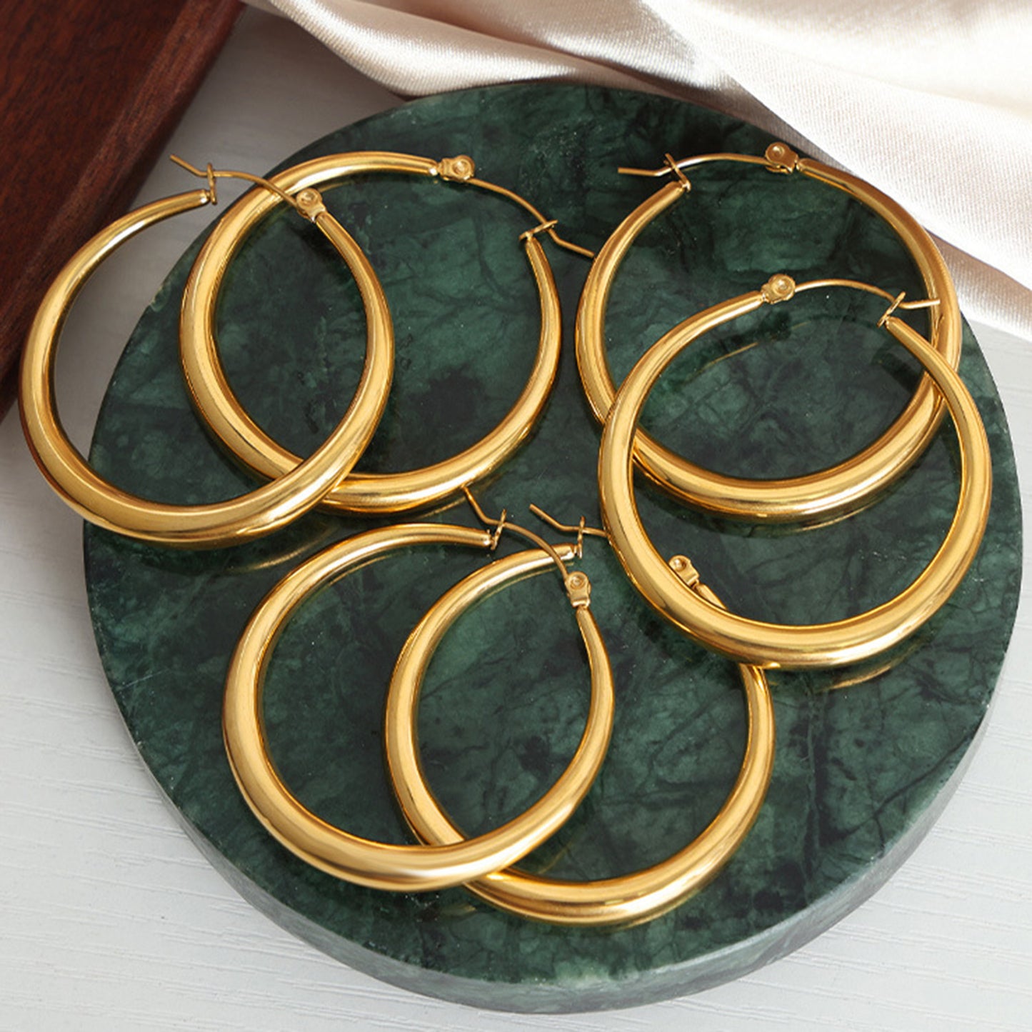 18K Gold-Plated Hoop Earrings  M^L