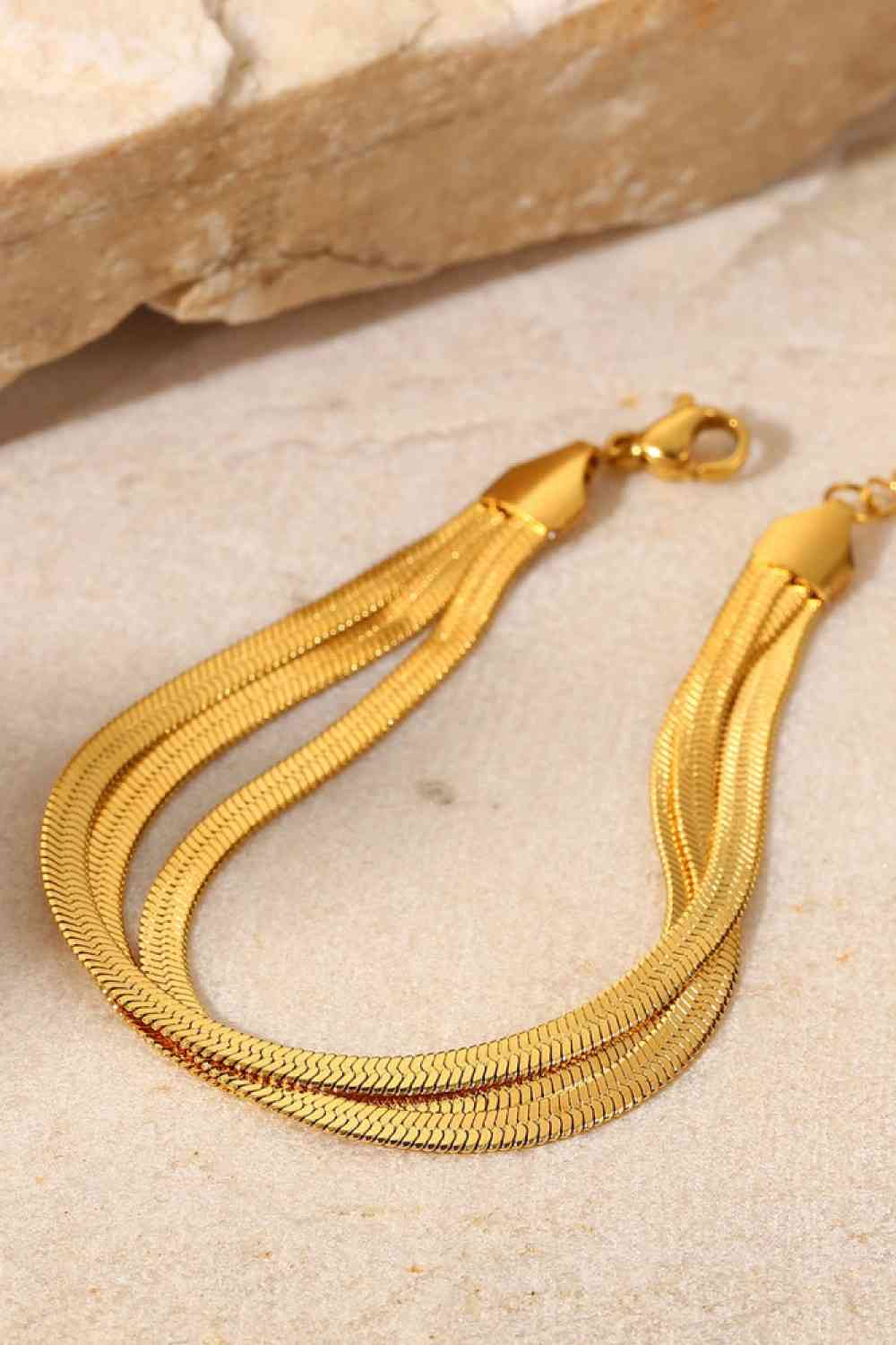 Triple-Layered Snake Chain Bracelet  JACK&DIN