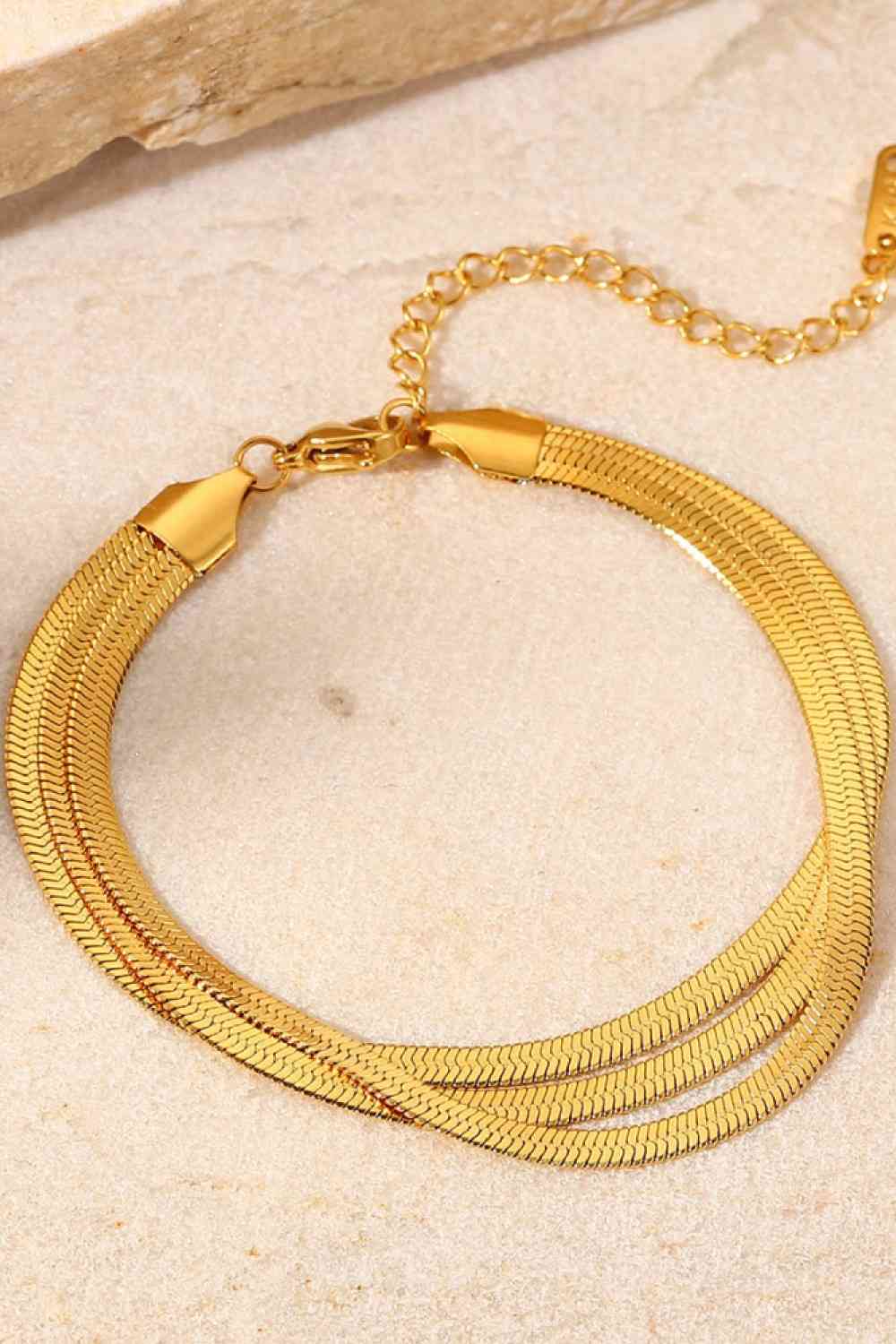Triple-Layered Snake Chain Bracelet  JACK&DIN